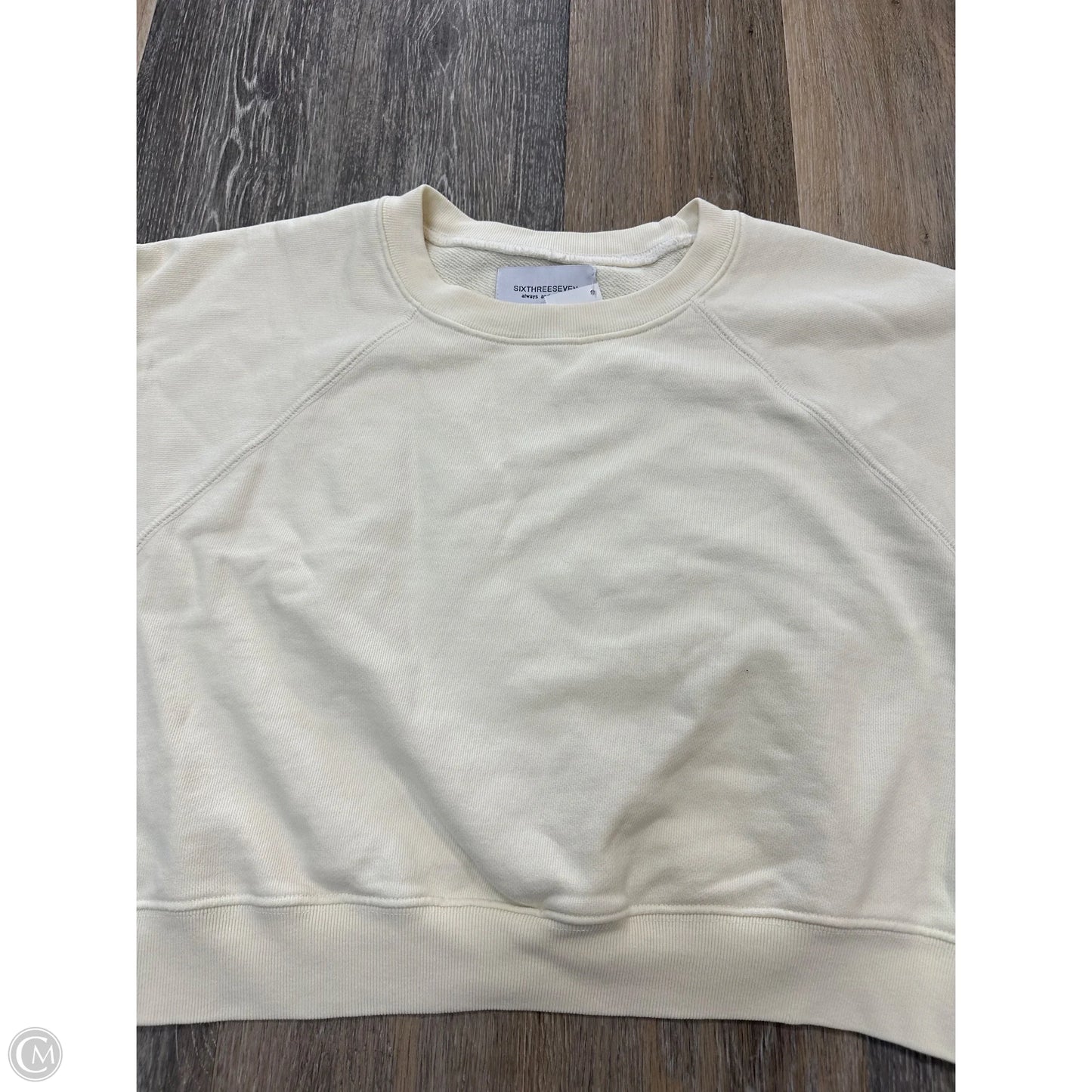 -Sweatshirt Crewneck By Sixthreeseven In Cream, Size: S