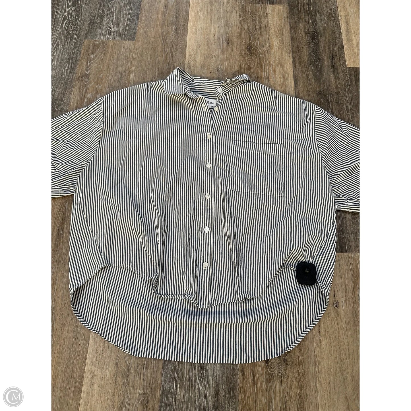 Top Short Sleeve By Pistola In Striped Pattern, Size: M