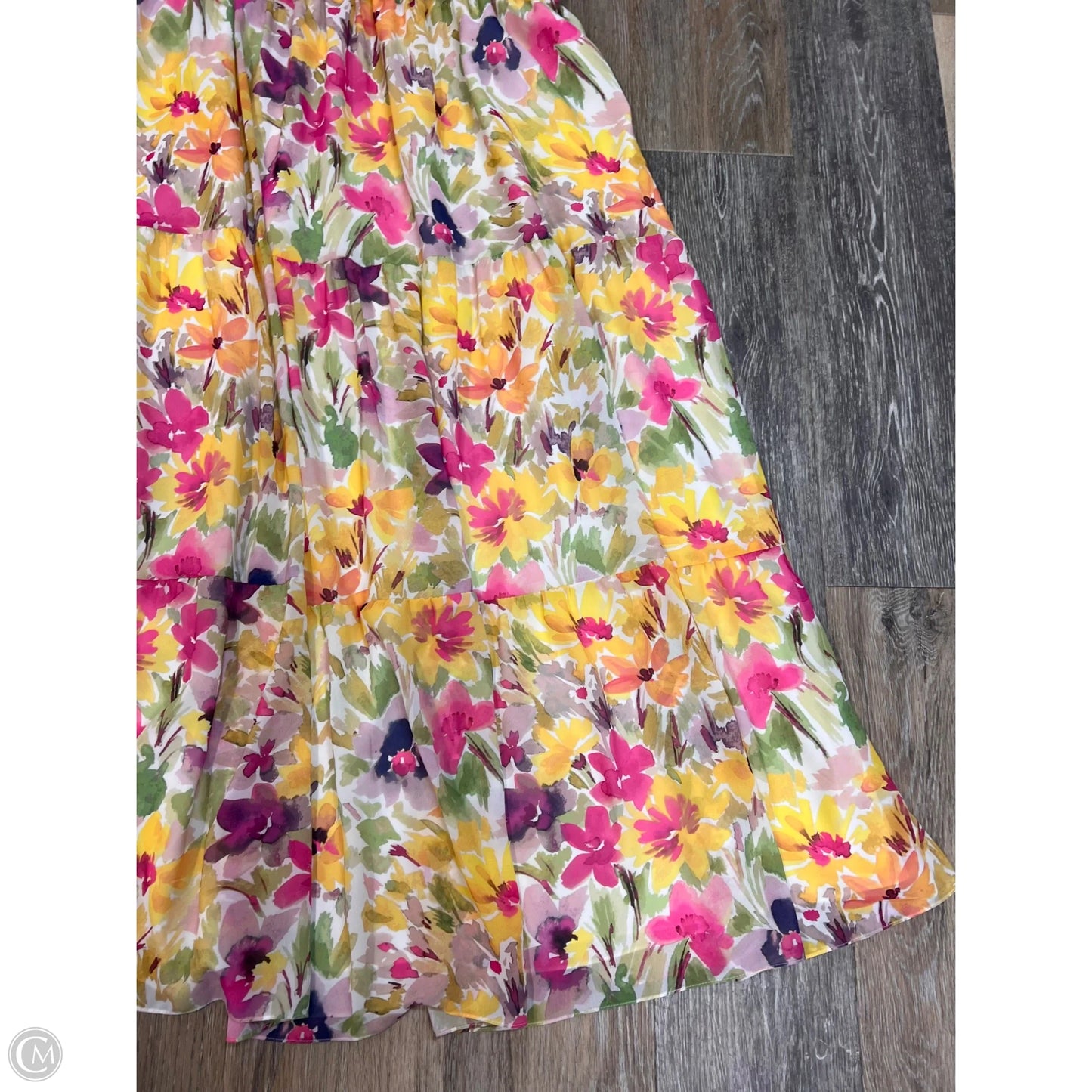 Dress Designer By Ml Monique Lhuillier In Floral Print, Size: 14