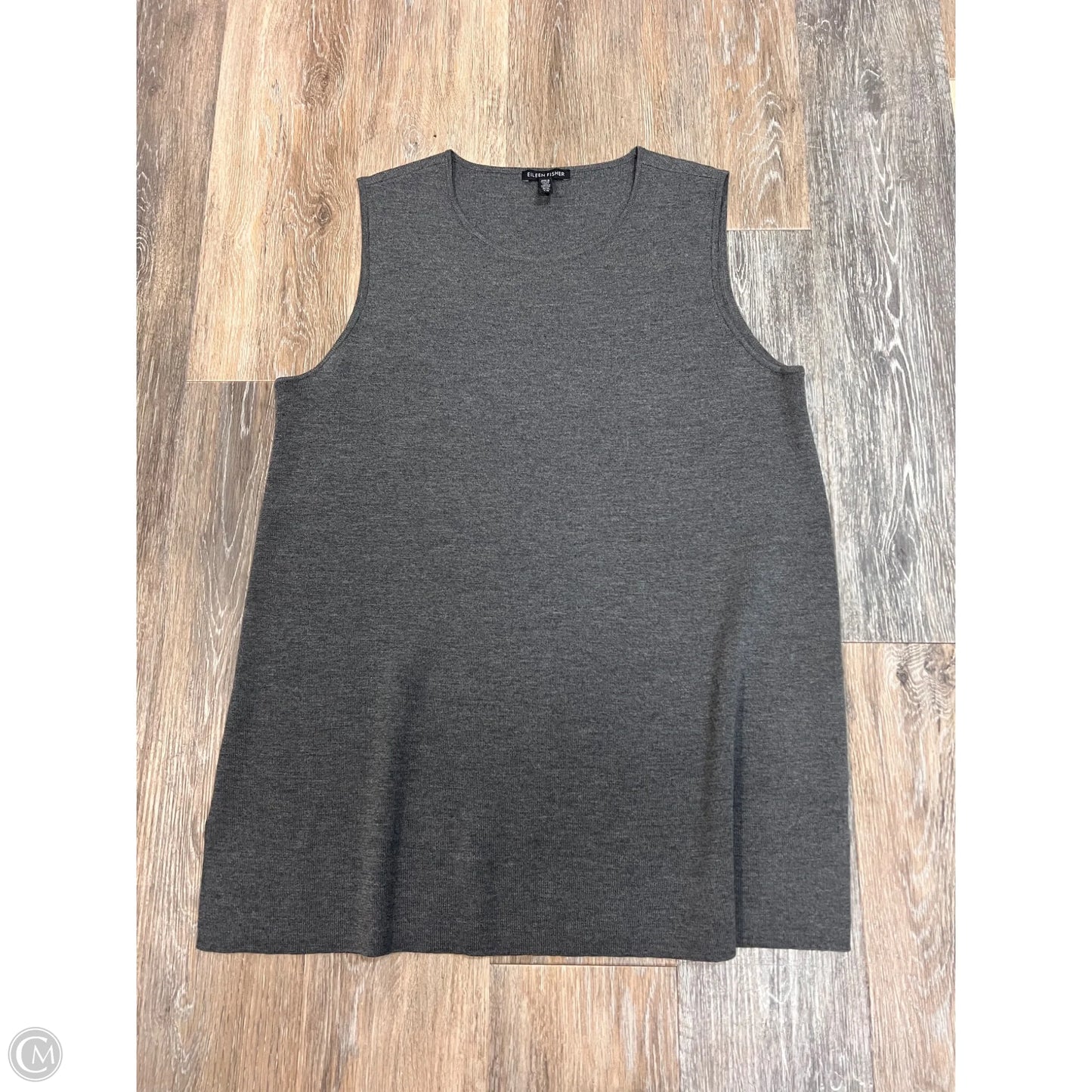 Top Sleeveless Tunic By Eileen Fisher In Grey, Size: L