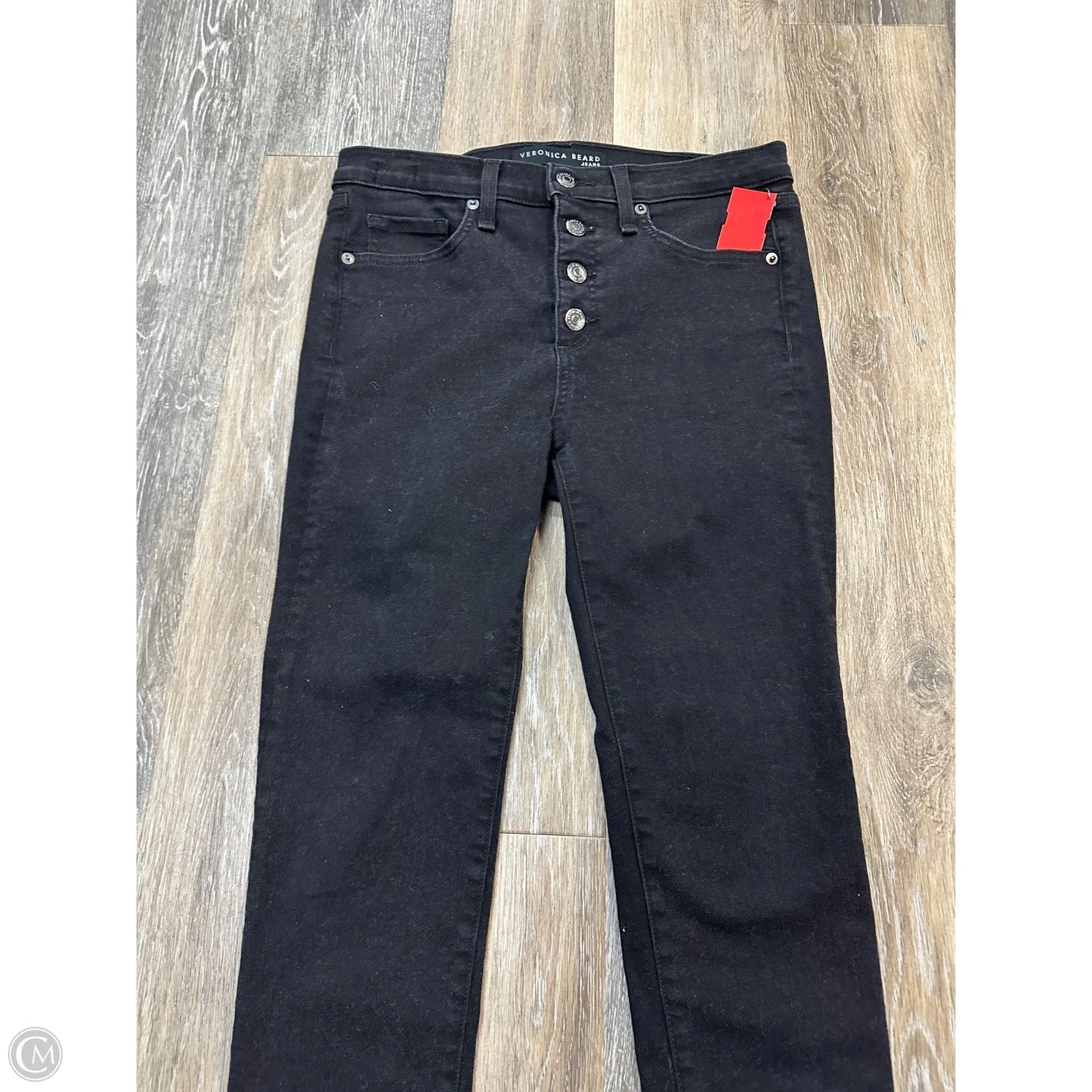 Jeans Skinny By Veronica Beard In Black Denim, Size: 6