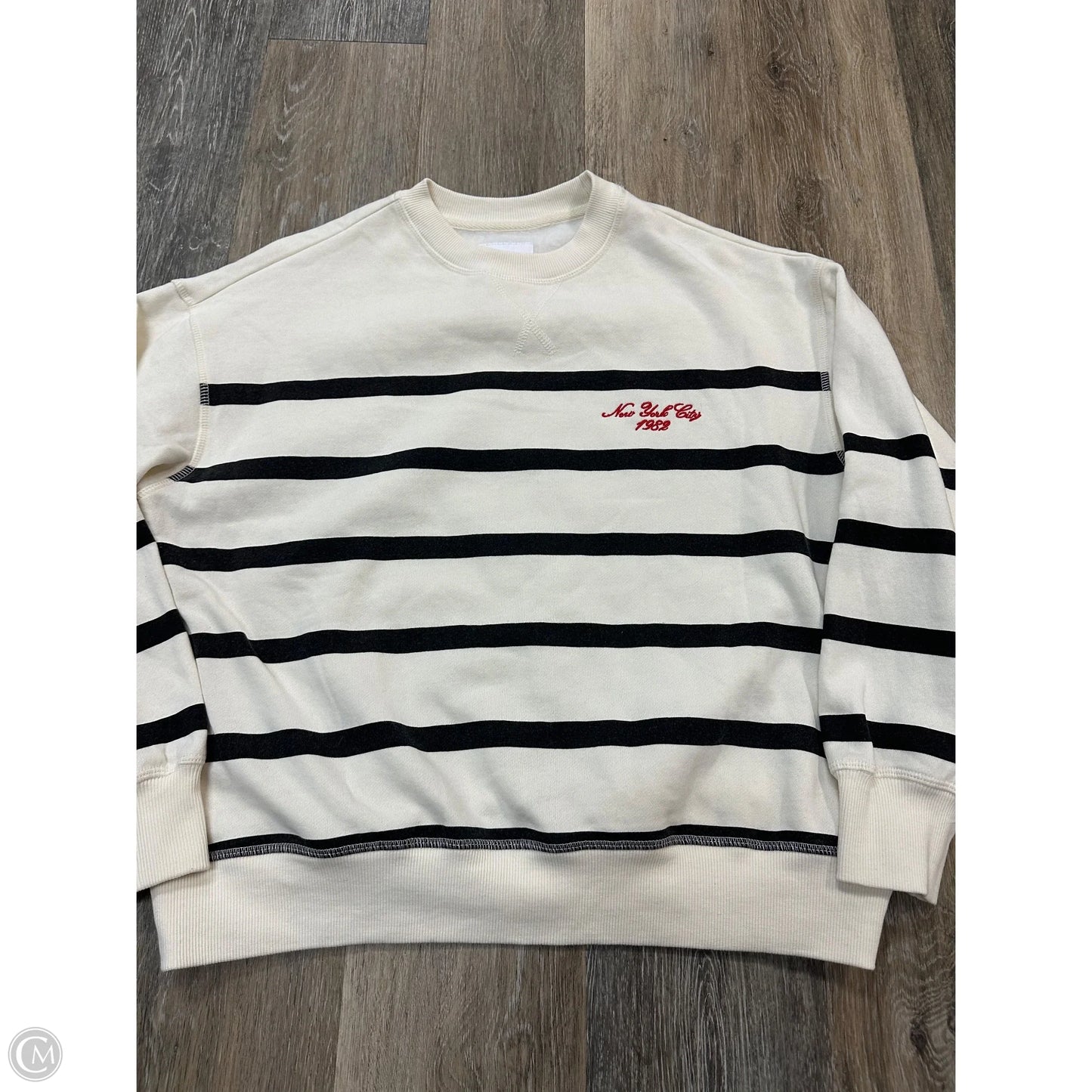 Sweatshirt Crewneck By Lazy Sunday In Striped Pattern, Size: S