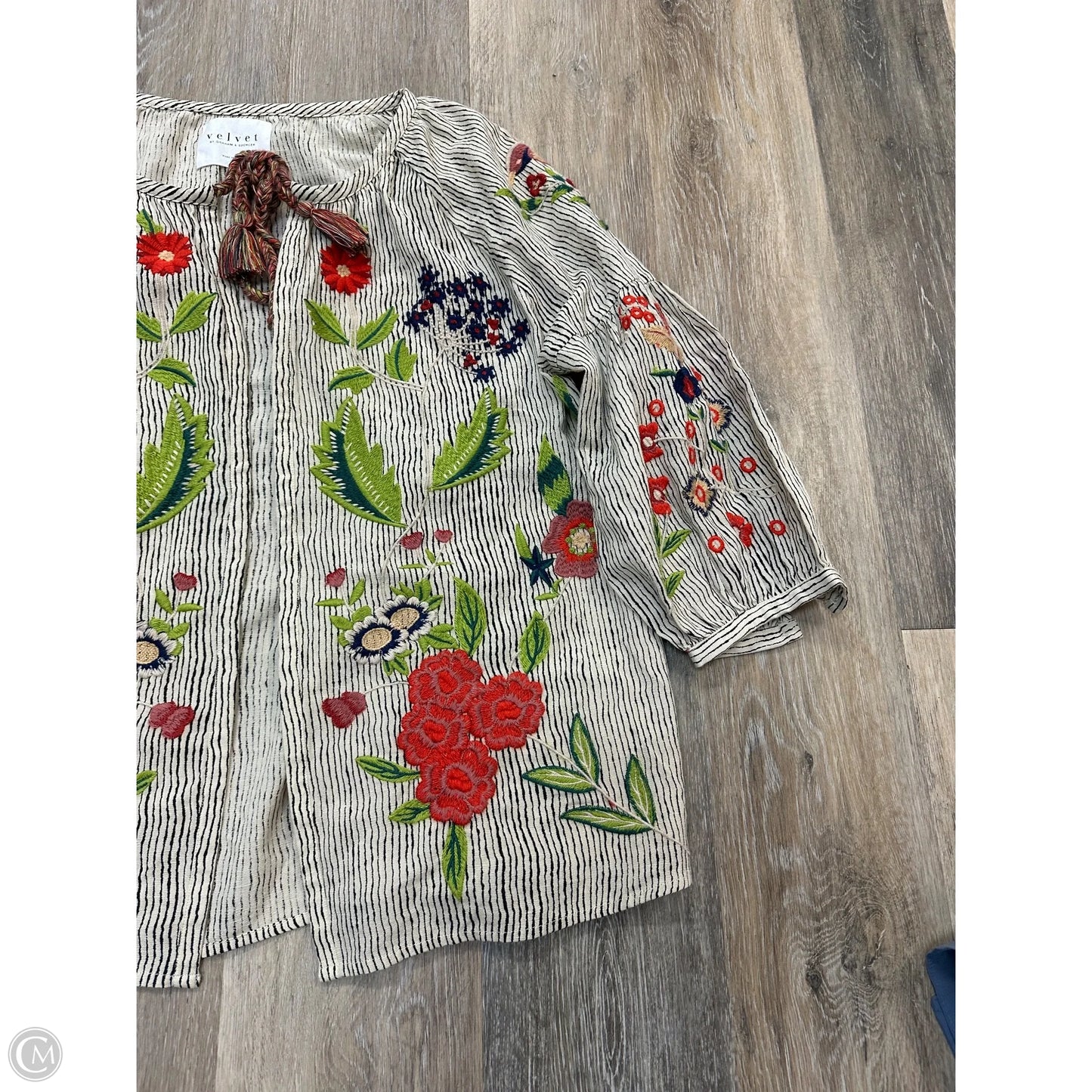Kimono By Velvet By Graham & Spencer In Striped Pattern, Size: S