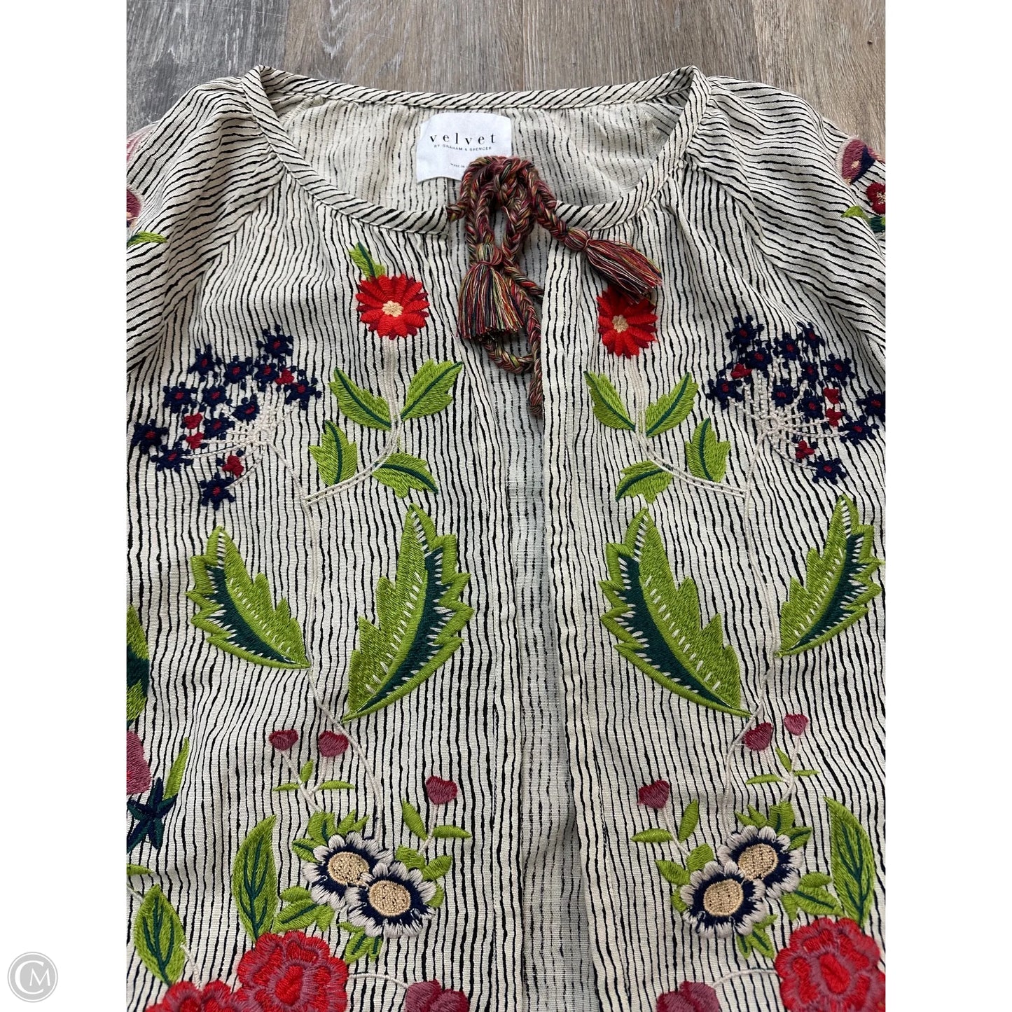 Kimono By Velvet By Graham & Spencer In Striped Pattern, Size: S