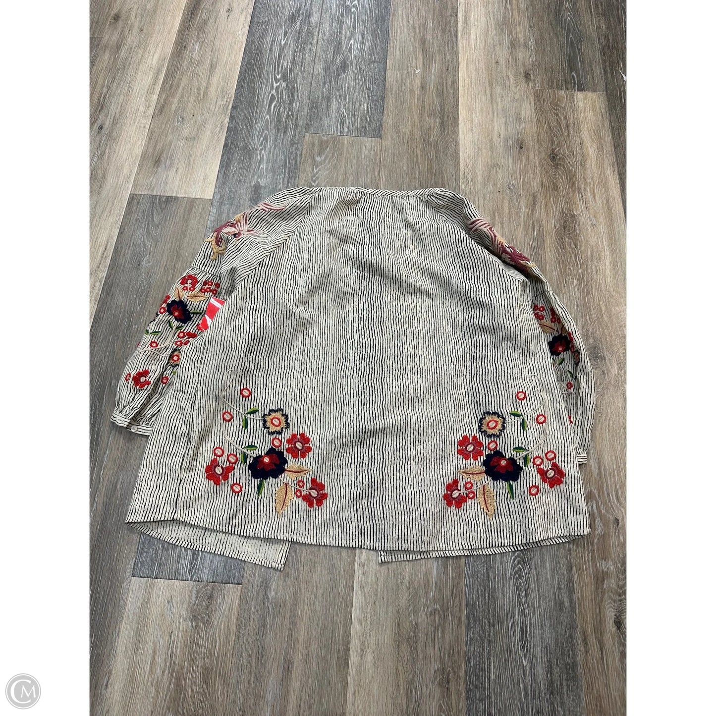 Kimono By Velvet By Graham & Spencer In Striped Pattern, Size: S