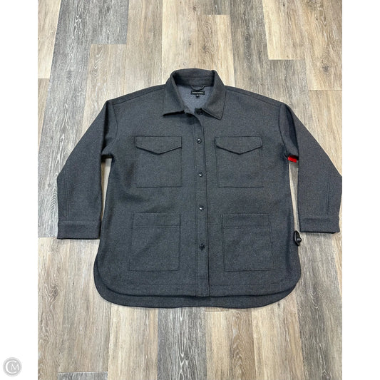 Jacket Shirt By Banana Republic In Grey, Size: Xl