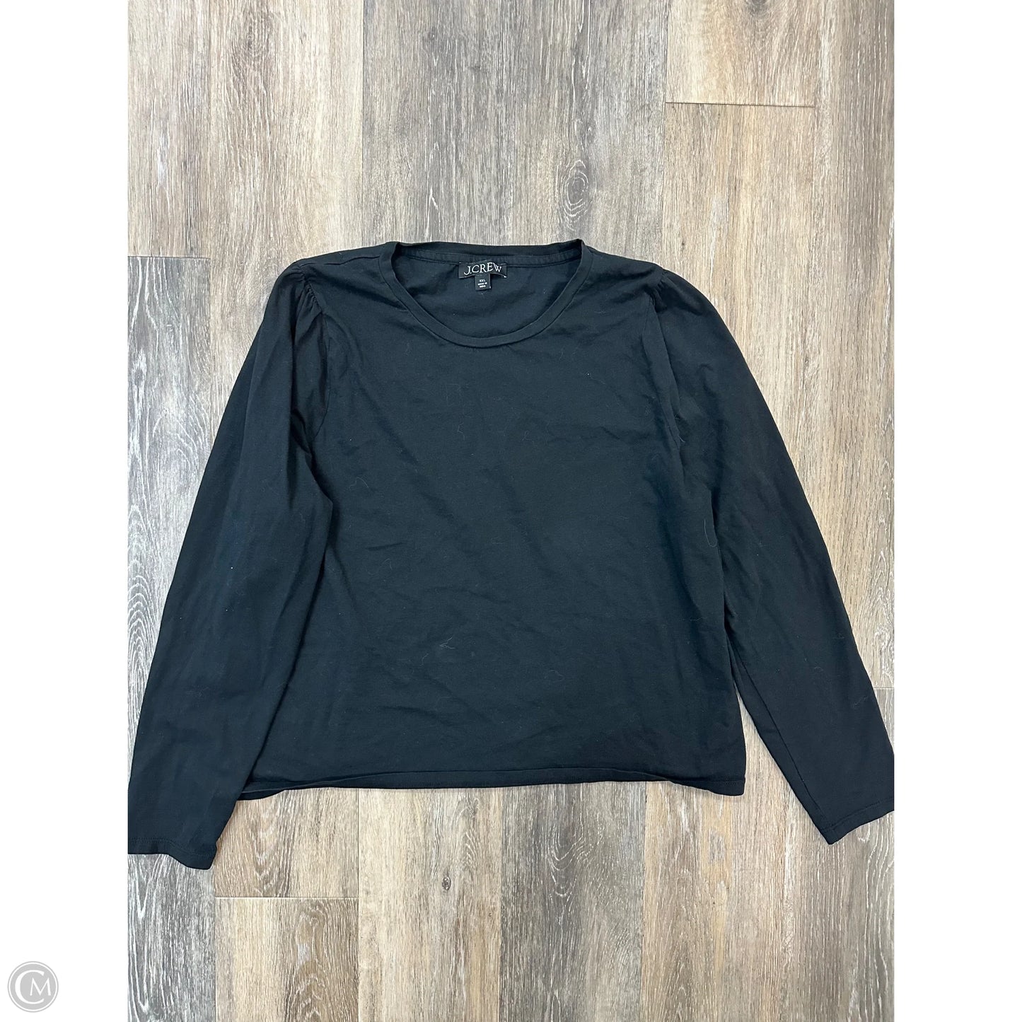 Blouse Long Sleeve By J. Crew In Black, Size: Xxl