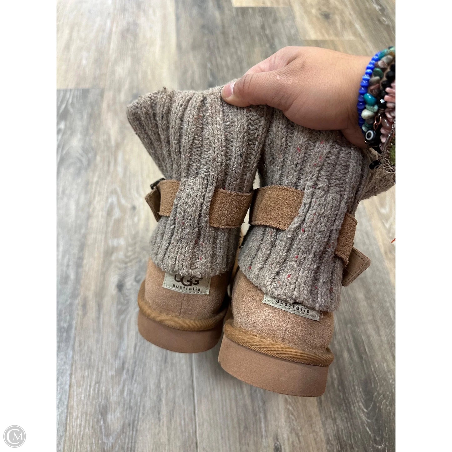 Boots Designer By Ugg In Brown, Size: 7