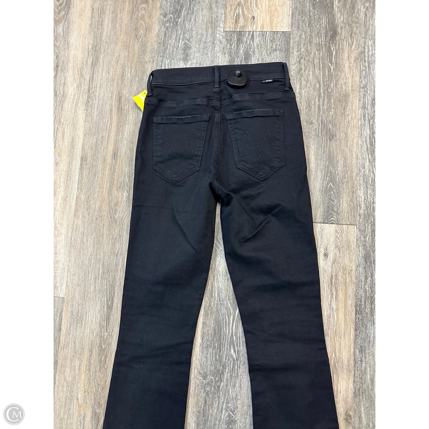Jeans Cropped By Mother In Black Denim, Size: 00/23