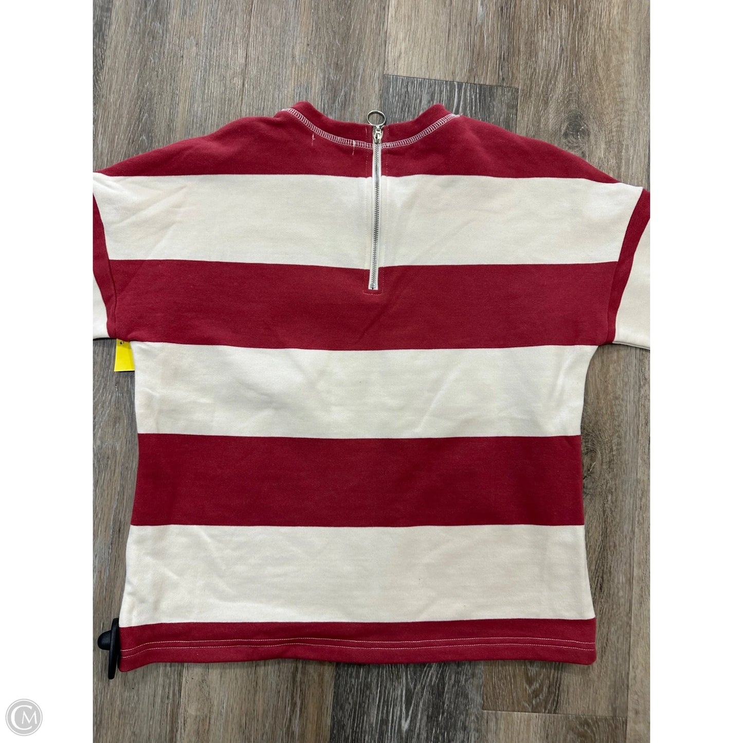 Top Short Sleeve By Roolee In Striped Pattern, Size: S