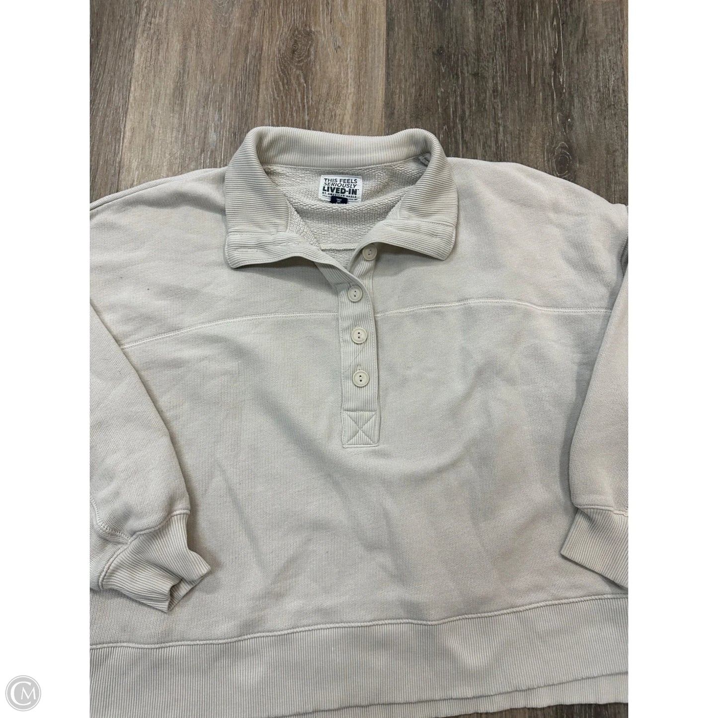 Sweatshirt Collar By American Eagle In Cream, Size: S