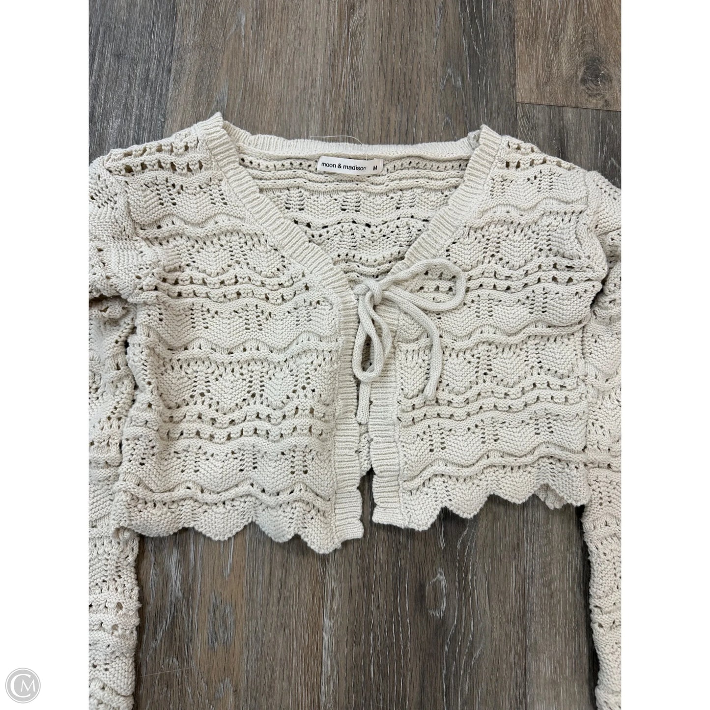 Sweater Cardigan By Moon And Madison In Taupe, Size: M