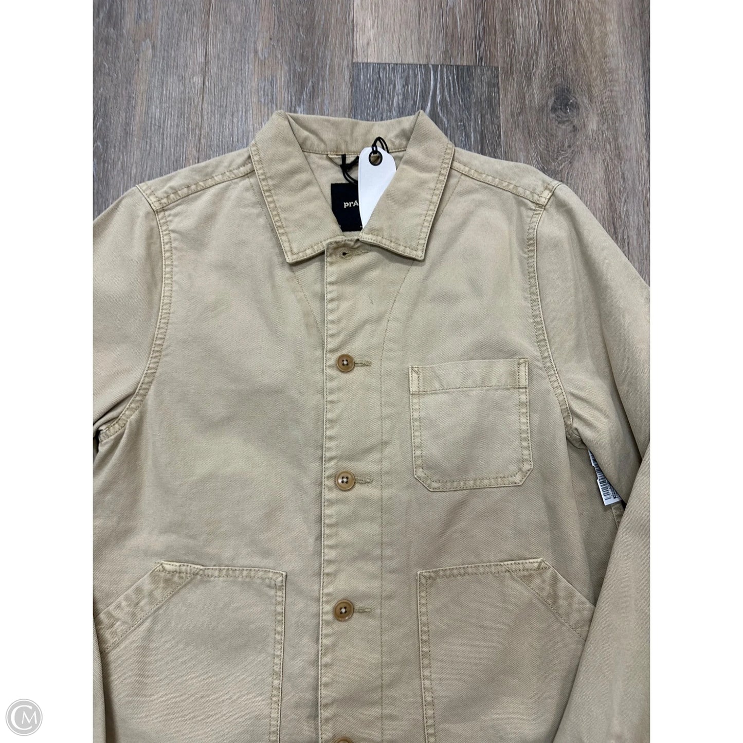Jacket Denim By Prana In Taupe, Size: S