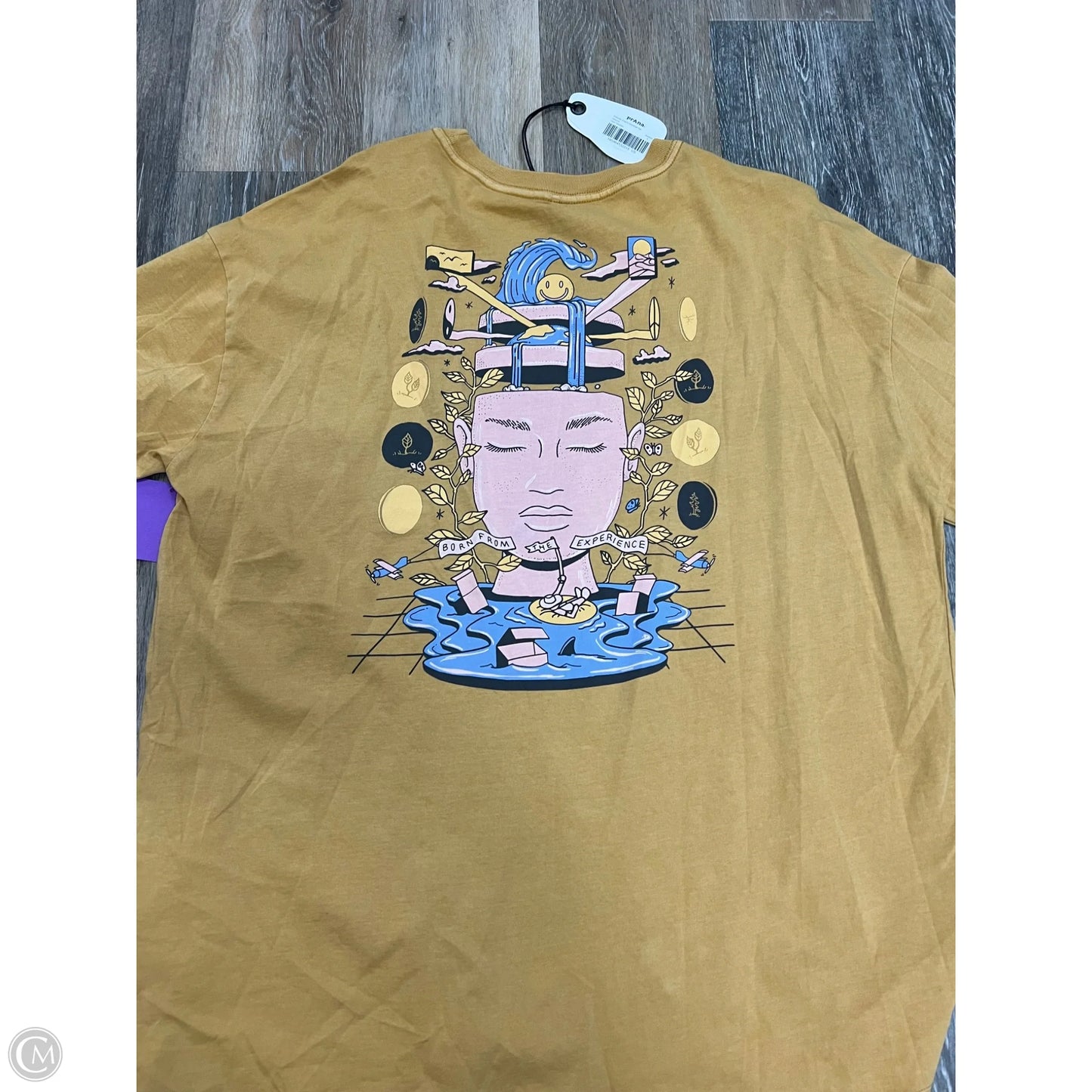 Athletic Top Short Sleeve By Prana In Yellow, Size: S