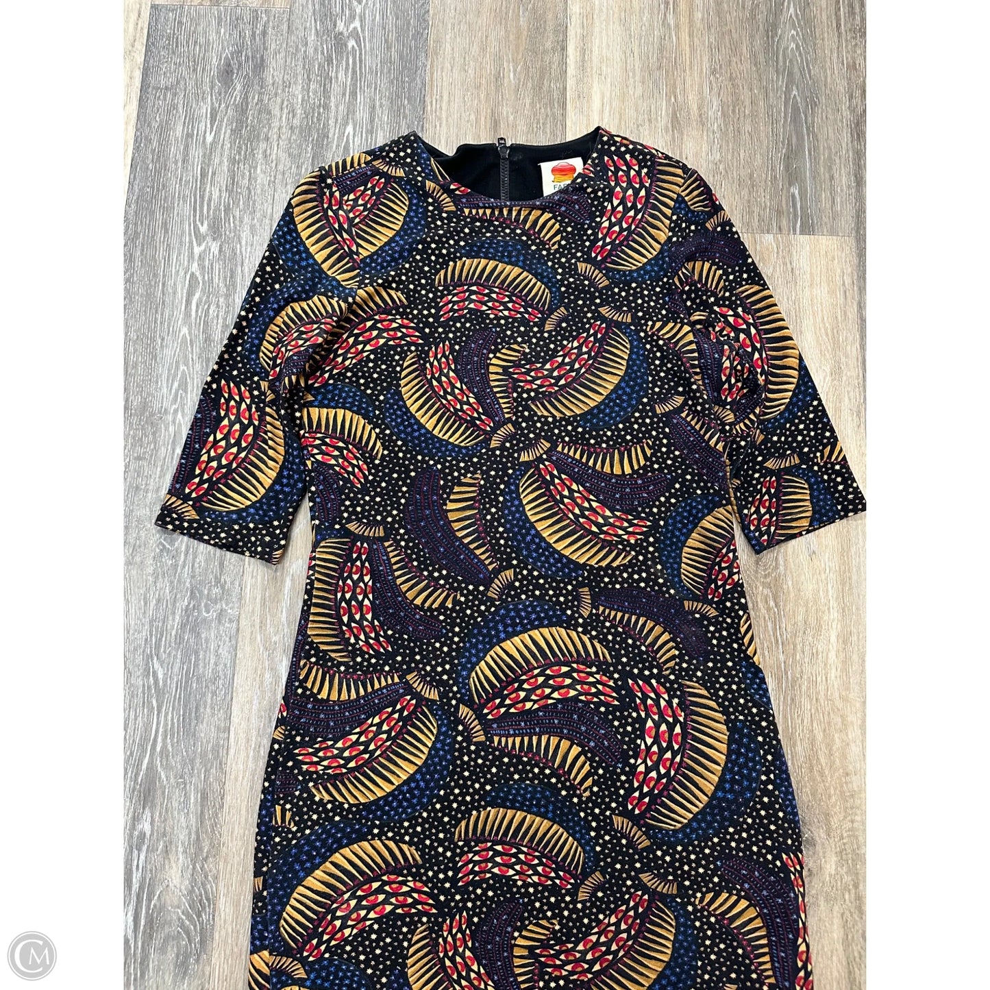 Dress Casual Maxi By Farm Rio In Black & Blue, Size: L