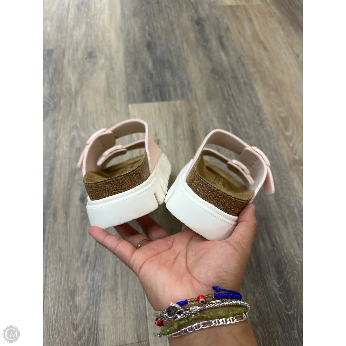 Sandals Heels Platform By Birkenstock In Pink, Size: 8