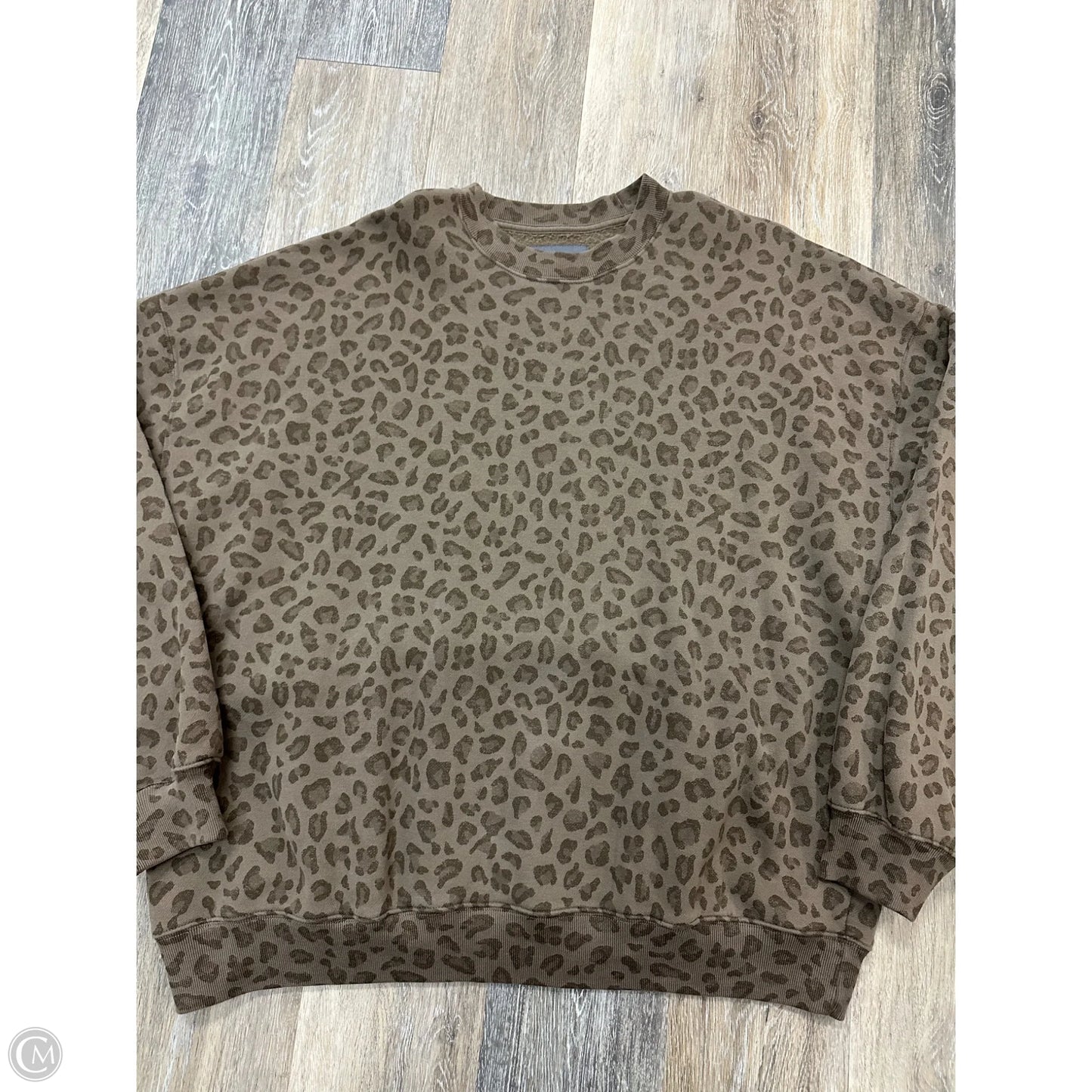 Sweatshirt Crewneck By Abercrombie And Fitch In Animal Print, Size: Xl