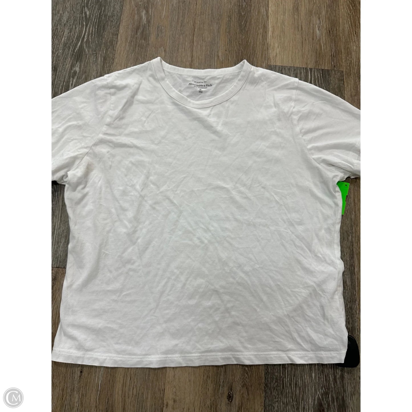 Top Short Sleeve By Abercrombie And Fitch In White, Size: M