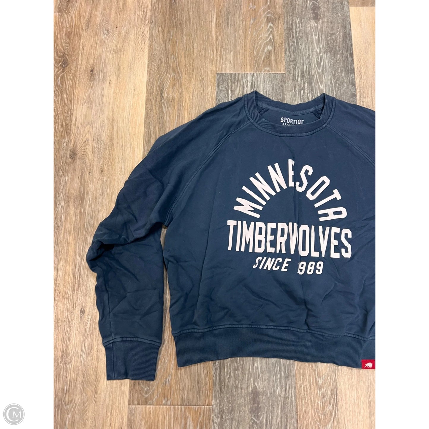 Athletic Sweatshirt Crewneck By SPORTIQUE In Blue, Size: M