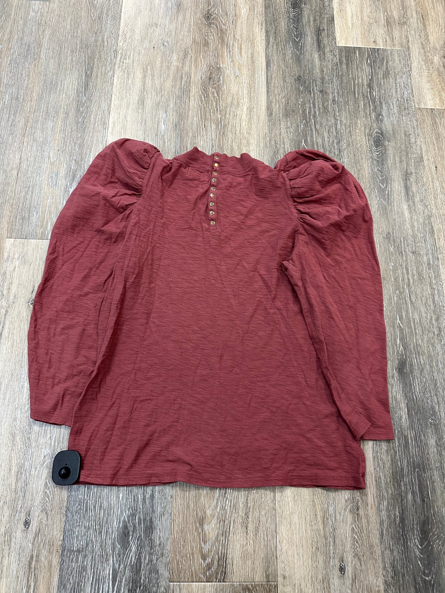 Top Long Sleeve By Nation Ltd In Red, Size: M