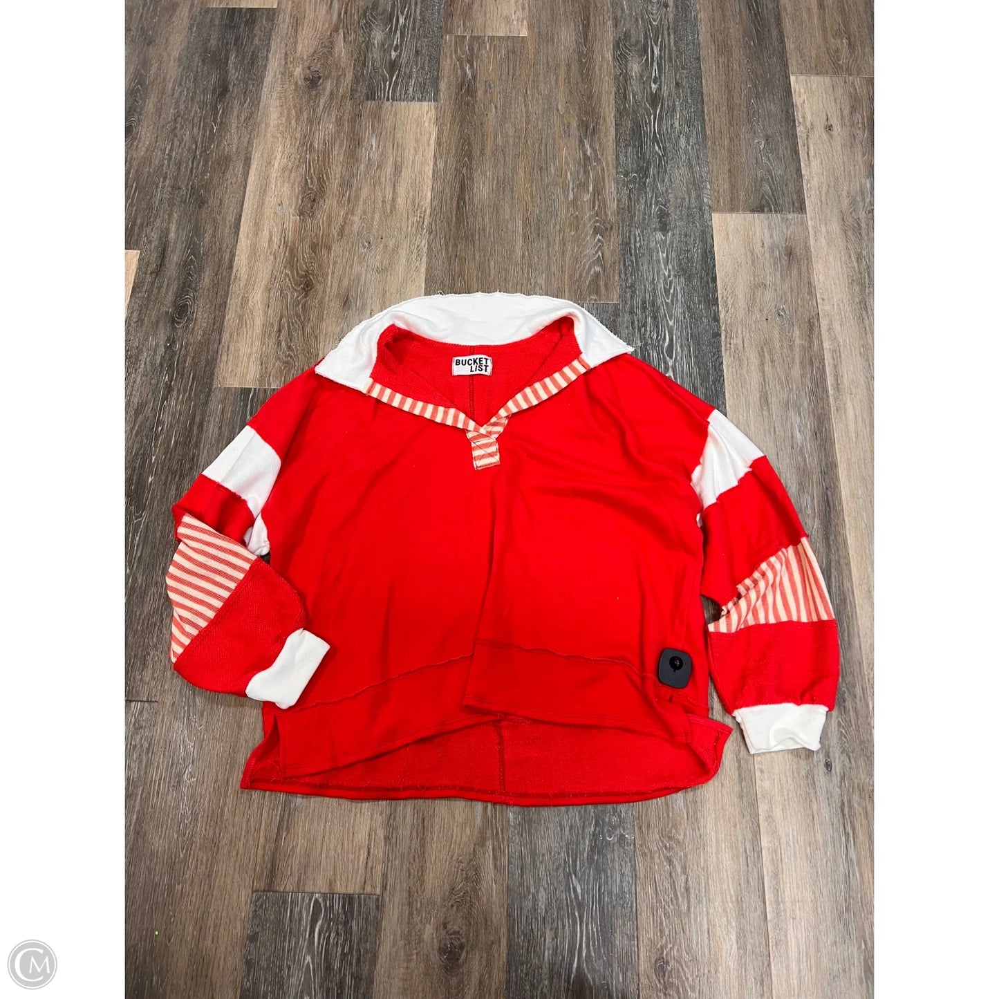 Top Long Sleeve By Bucket List In Red, Size: L