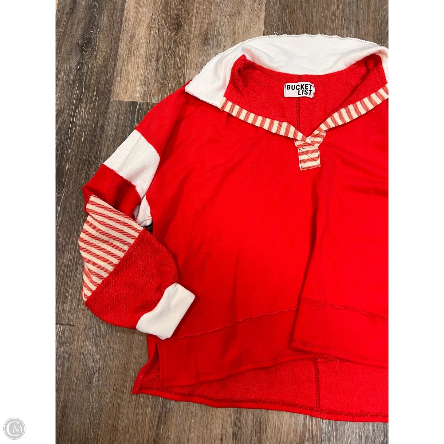 Top Long Sleeve By Bucket List In Red, Size: L