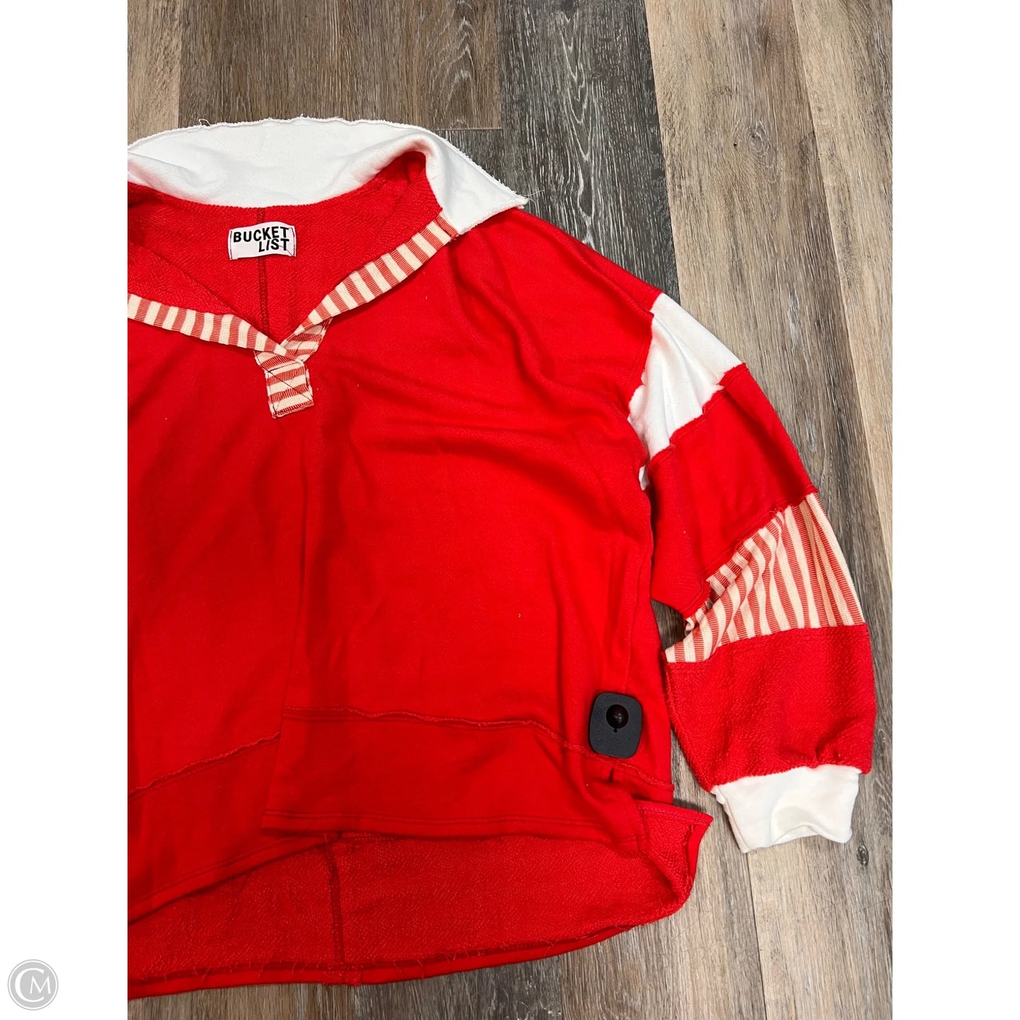 Top Long Sleeve By Bucket List In Red, Size: L