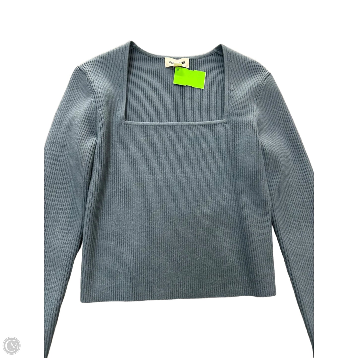 Top Long Sleeve By Open Edit In Blue, Size: S