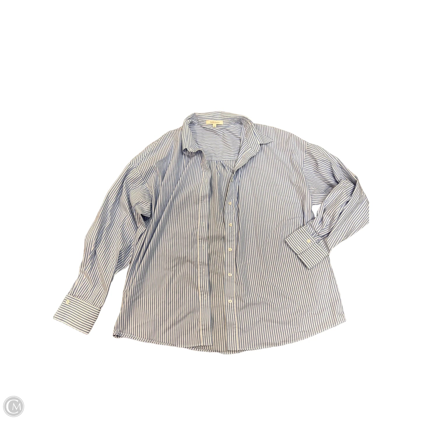 Blouse Long Sleeve By Favorite Daughter In Striped Pattern, Size: L