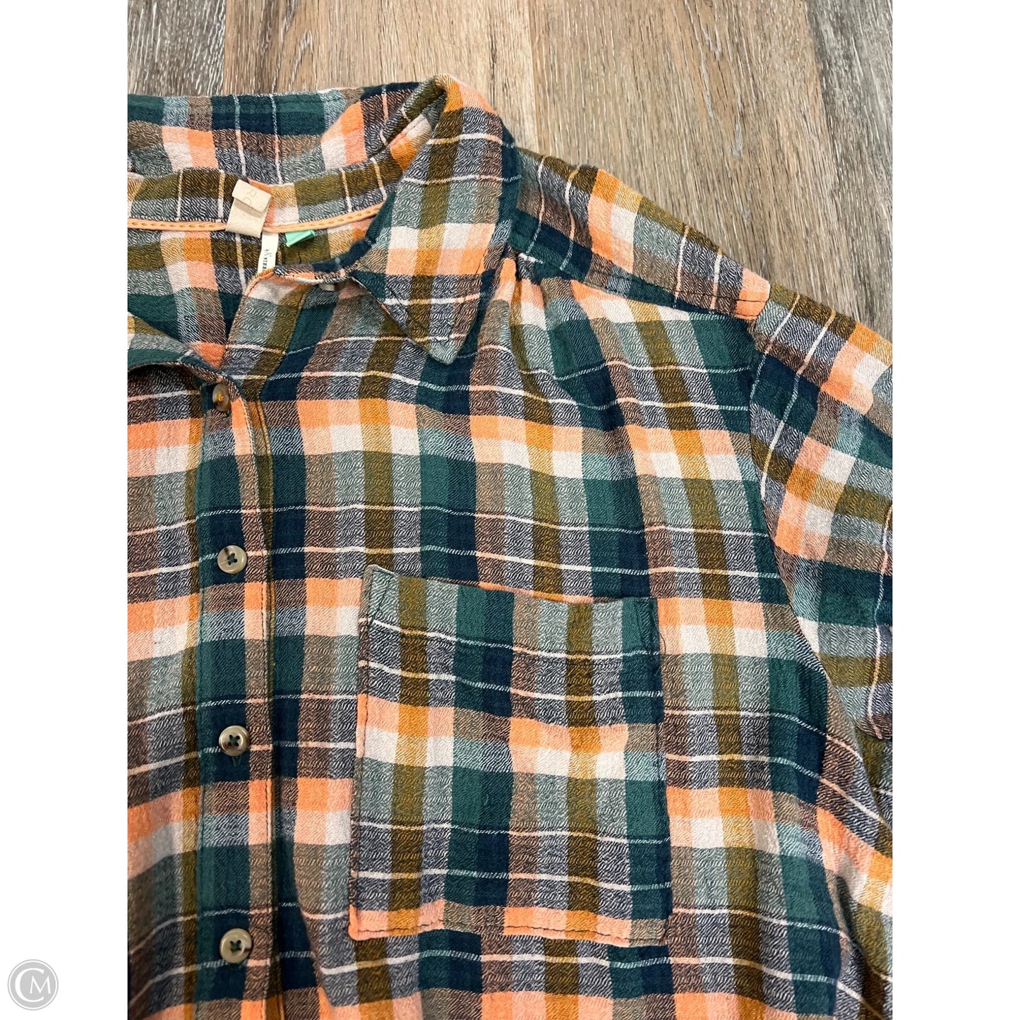 Blouse Long Sleeve By Pilcro In Plaid Pattern, Size: 2x