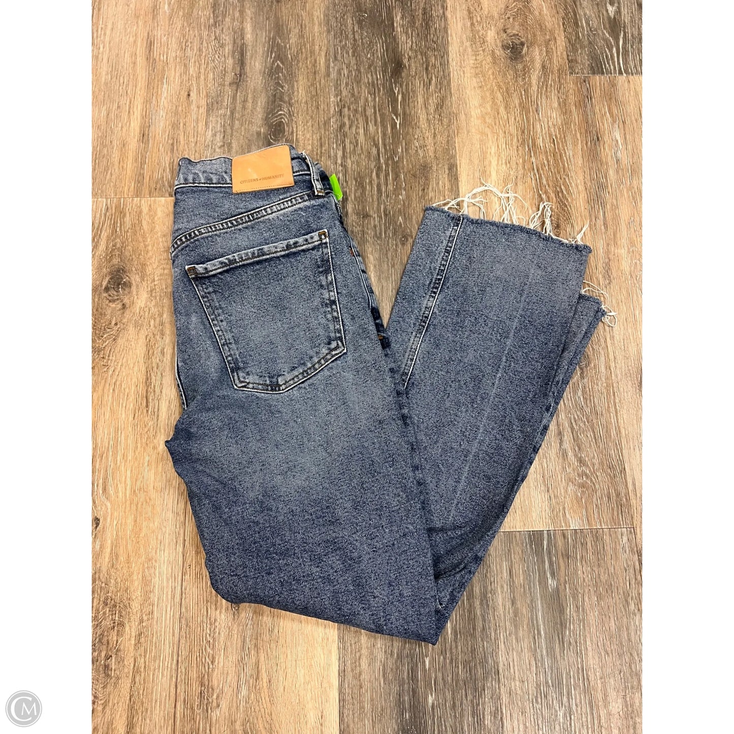 Jeans Straight Designer By Citizens Of Humanity In Blue Denim, Size: 1/25