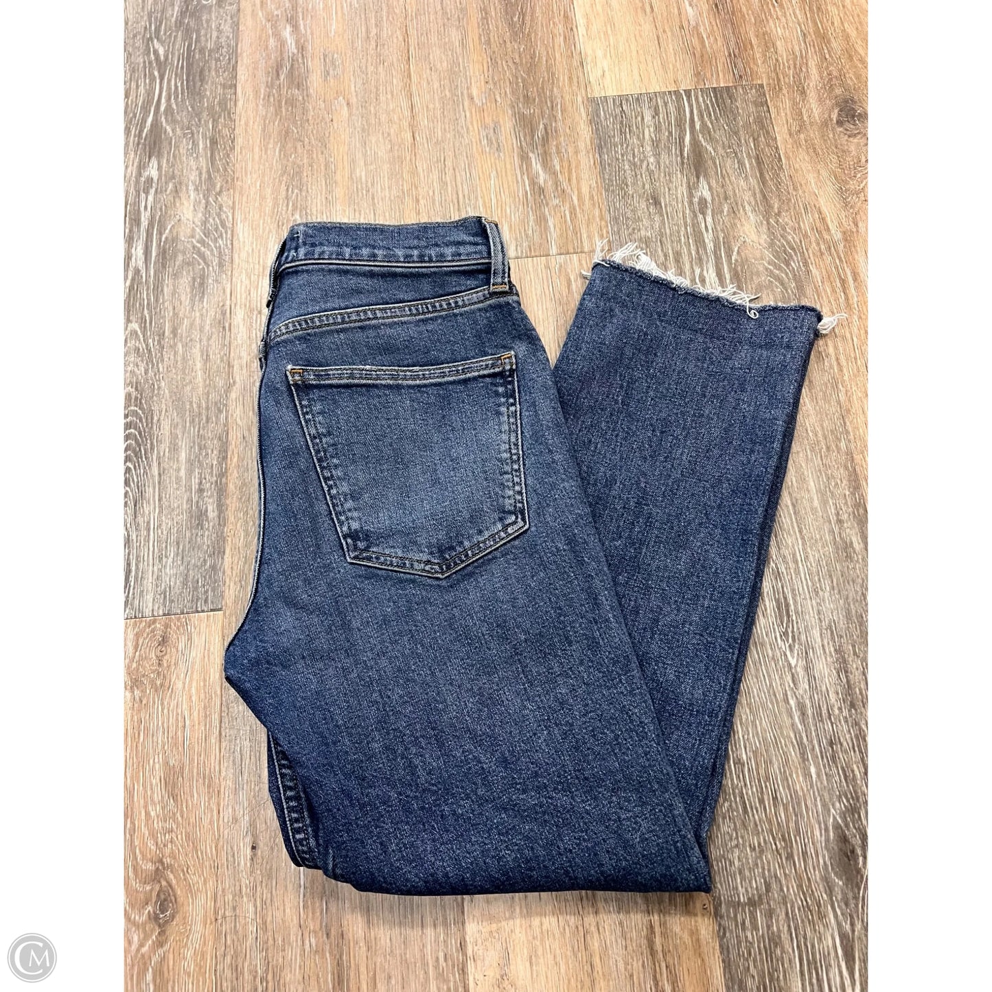 Jeans Straight By Agolde In Blue Denim, Size: 0/24