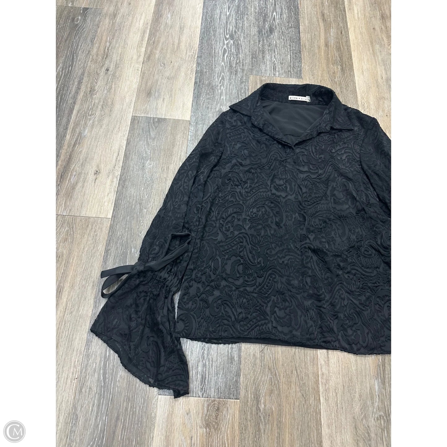 Blouse Designer By Alice + Olivia In Black, Size: L