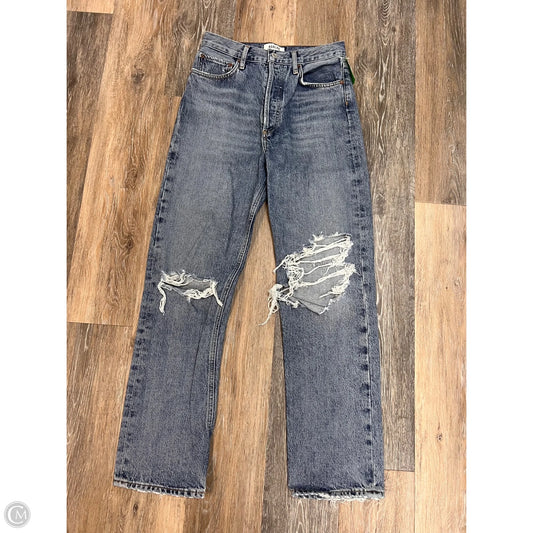 Jeans Straight By Agolde In Blue Denim, Size: 2