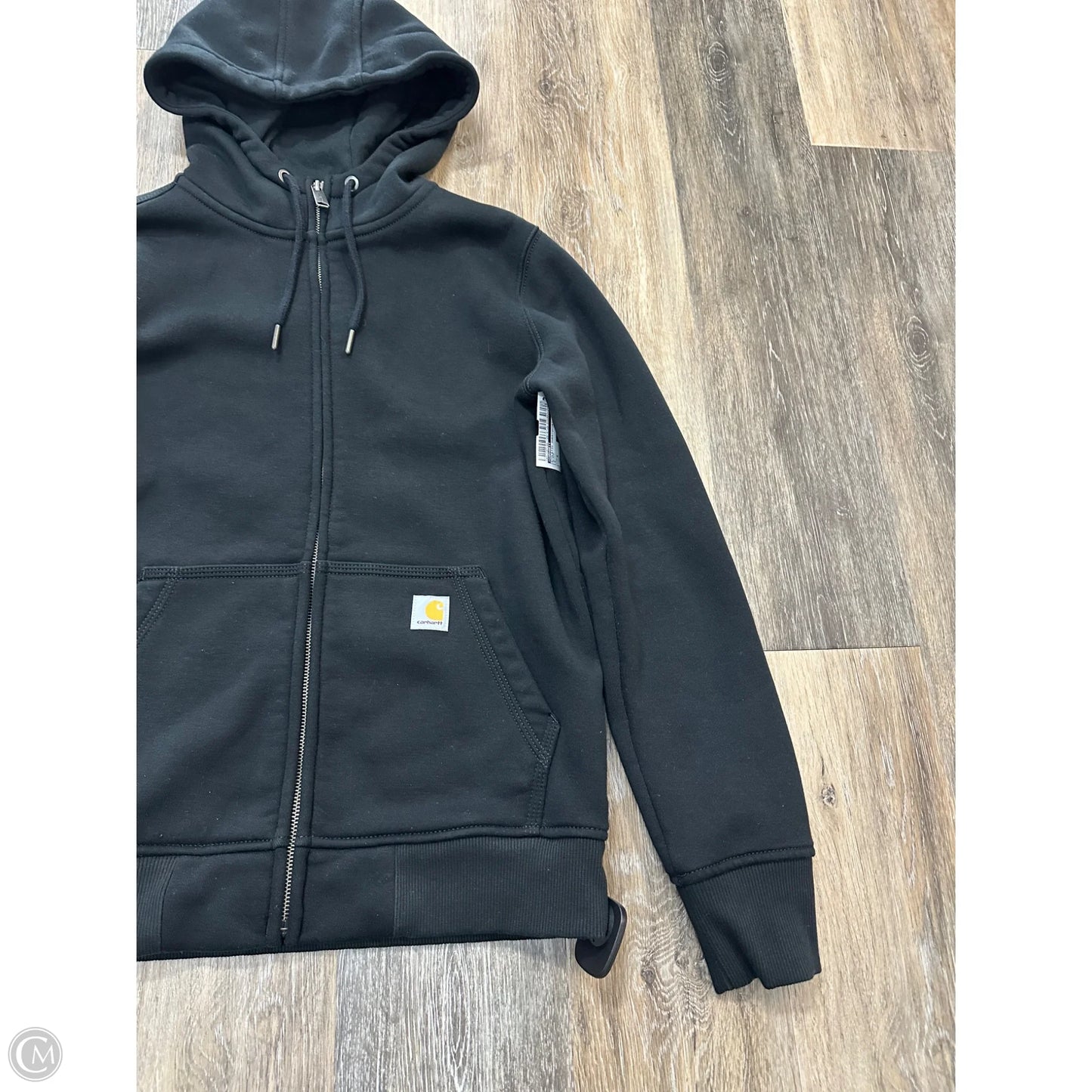 Athletic Sweatshirt Hoodie By Carhartt In Black, Size: S