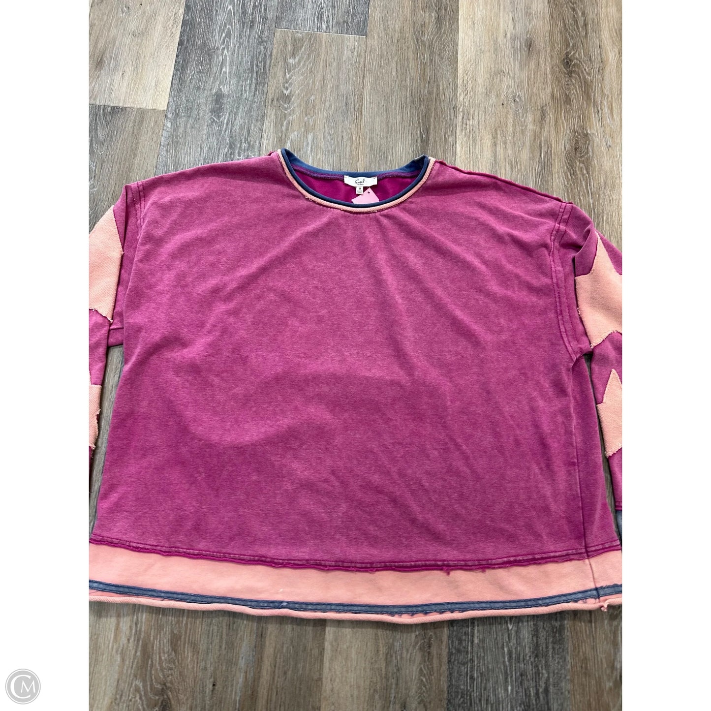 Top Long Sleeve By Easel In Pink, Size: M