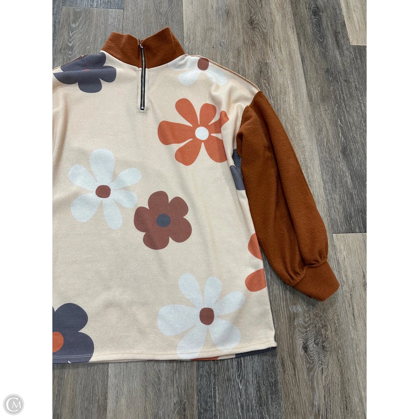 Top Long Sleeve By Bibi In Floral Print, Size: M