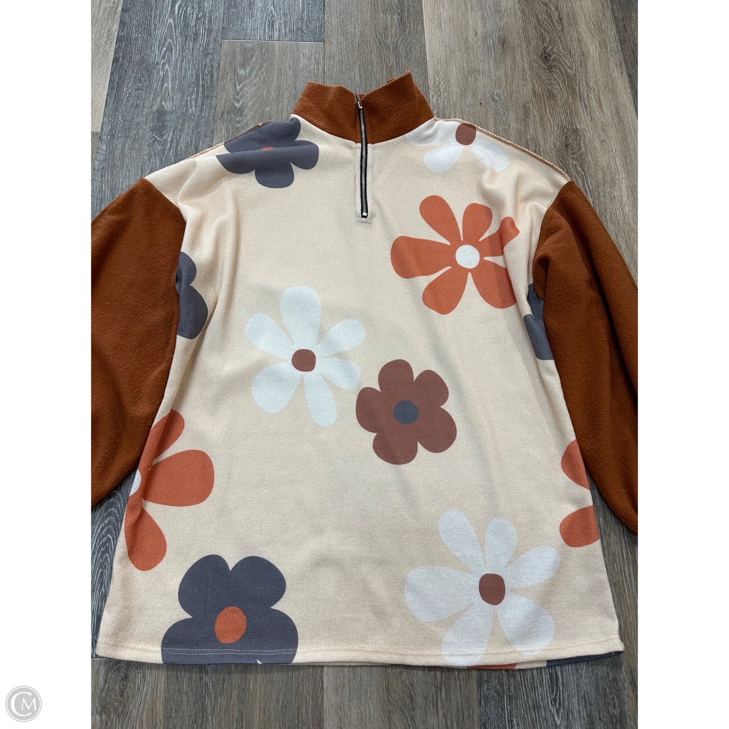 Top Long Sleeve By Bibi In Floral Print, Size: M