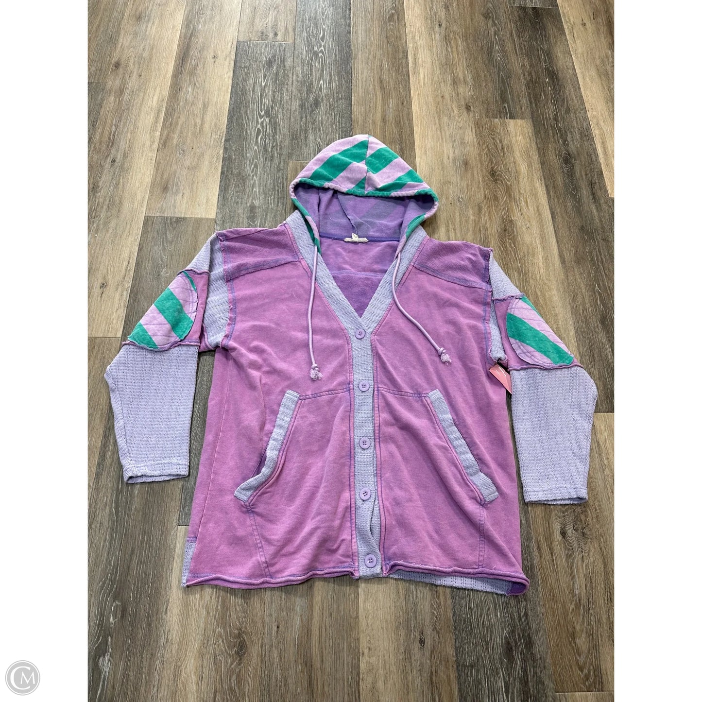 Sweatshirt Hoodie By Blue Velvet In Purple, Size: S
