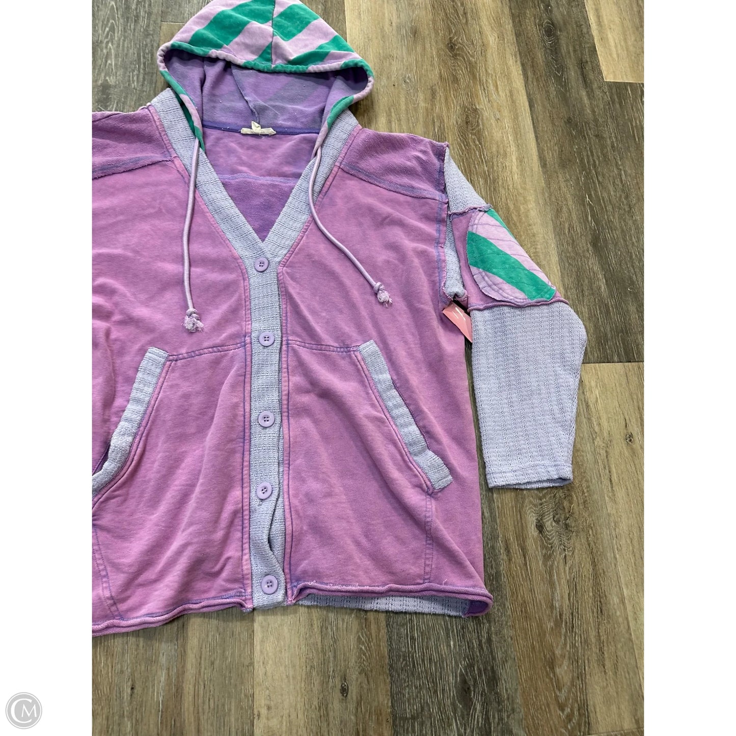 Sweatshirt Hoodie By Blue Velvet In Purple, Size: S
