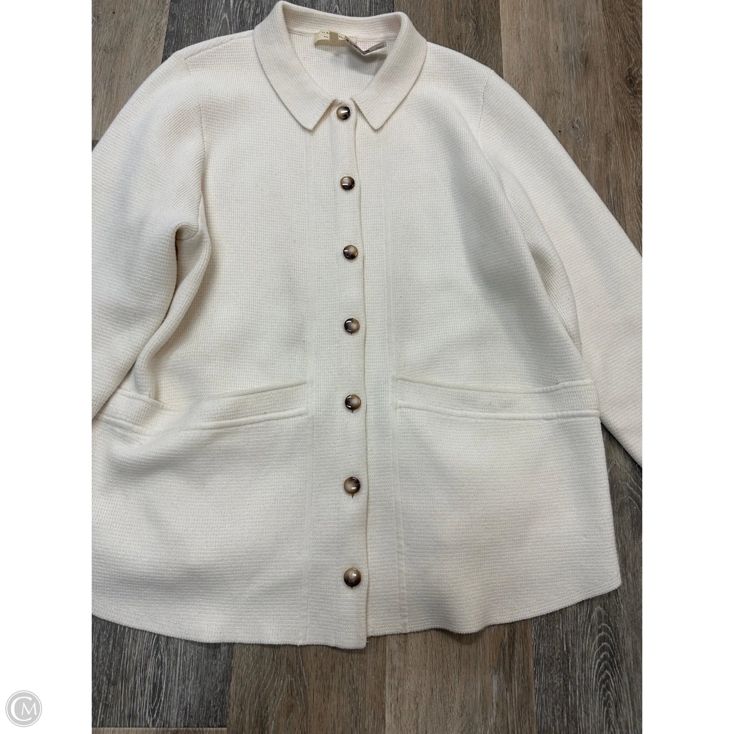 Sweater Cardigan By Sezane In Cream, Size: 3x