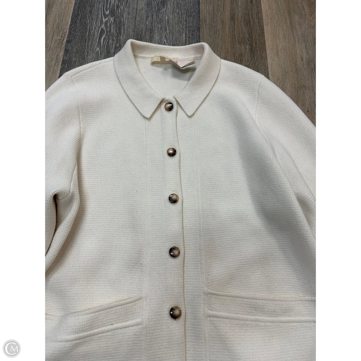 Sweater Cardigan By Sezane In Cream, Size: 3x
