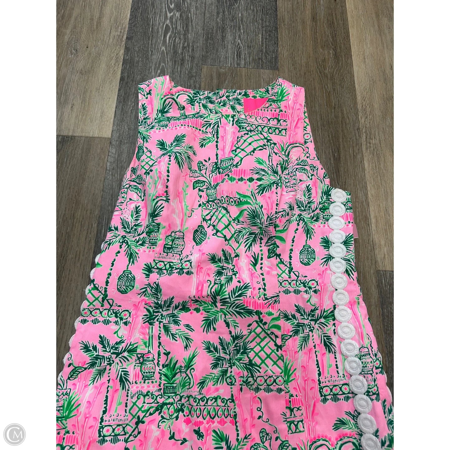 Dress Designer By Lilly Pulitzer In Green & Pink, Size: 8