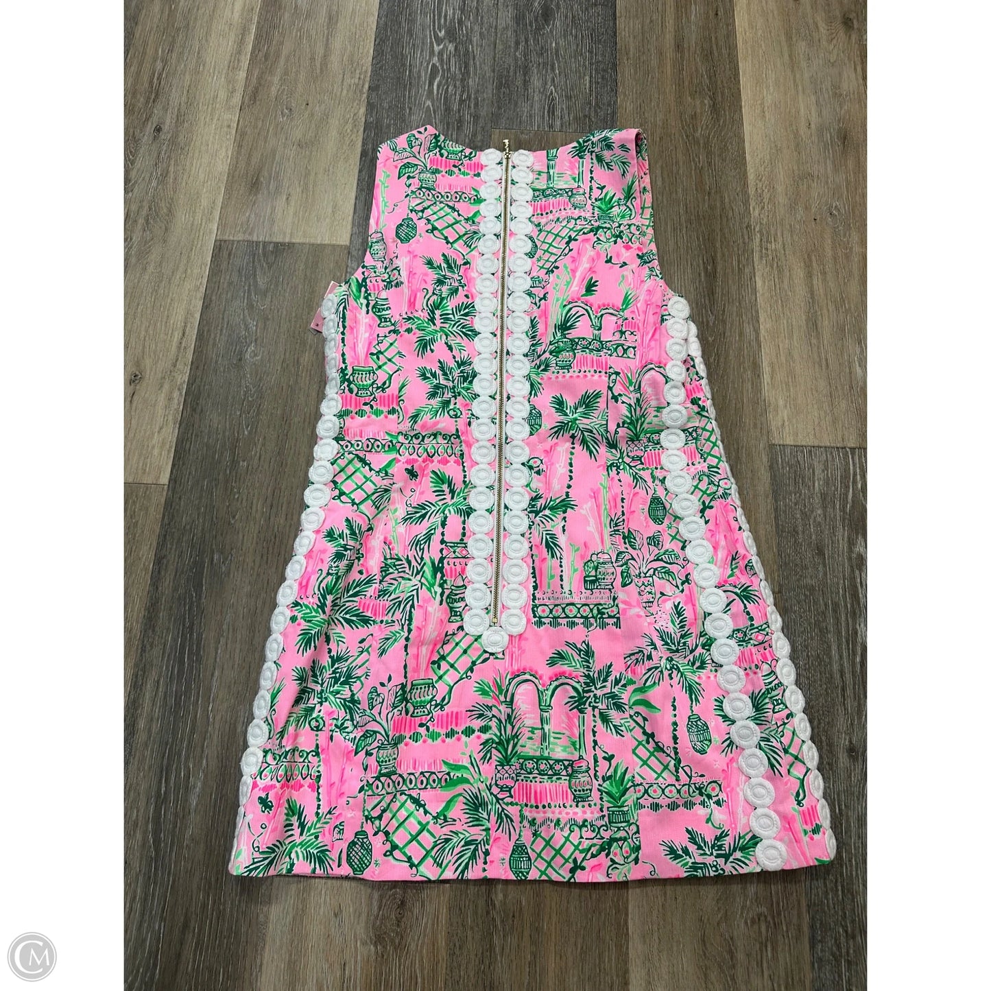 Dress Designer By Lilly Pulitzer In Green & Pink, Size: 8