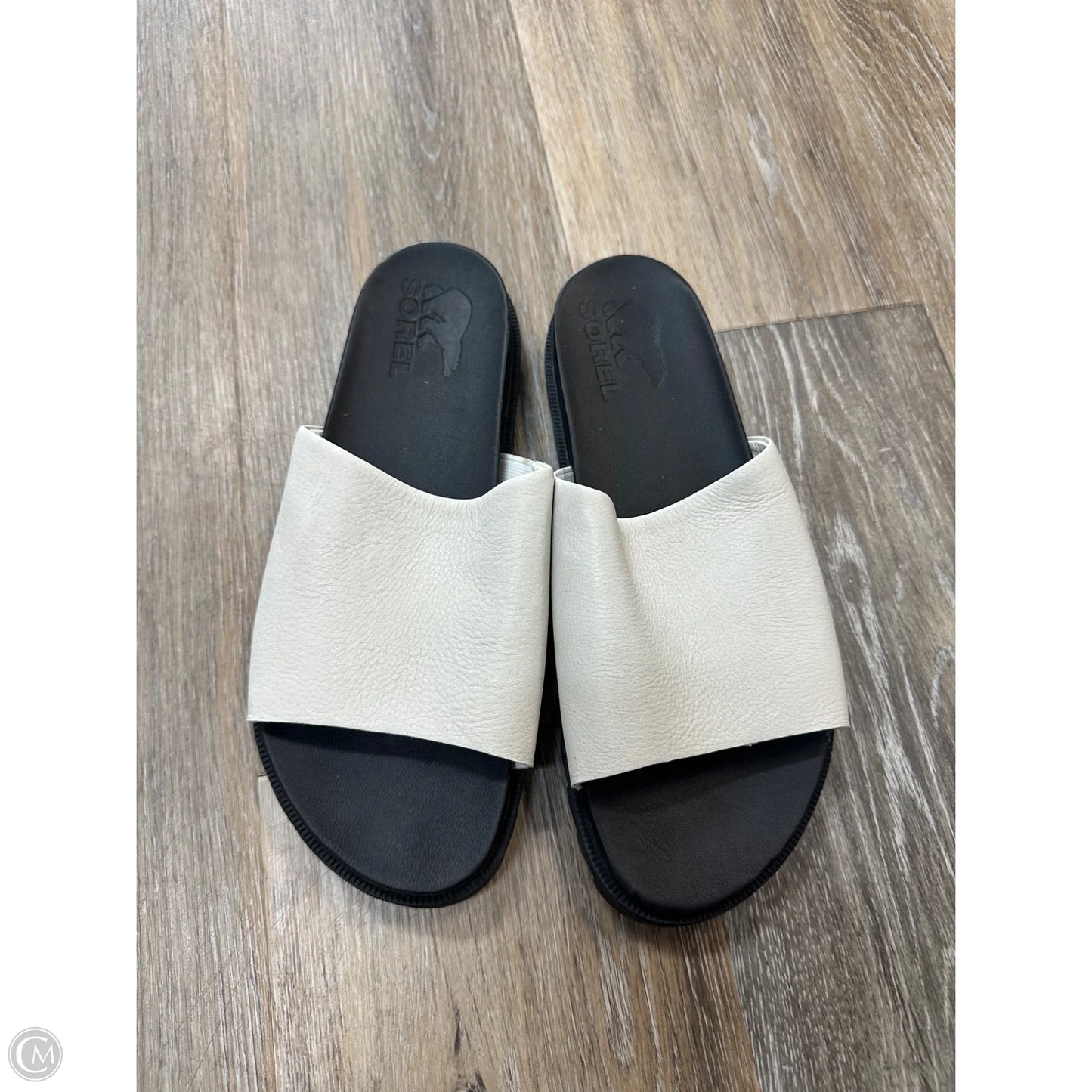 Sandals Flats By Sorel In Black & White, Size: 7