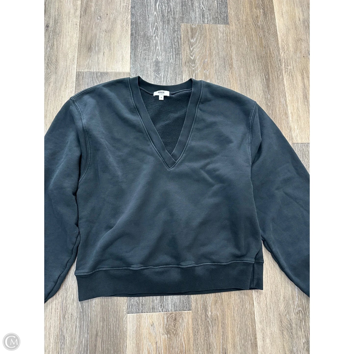 Sweatshirt Collar By Agolde In Black, Size: M