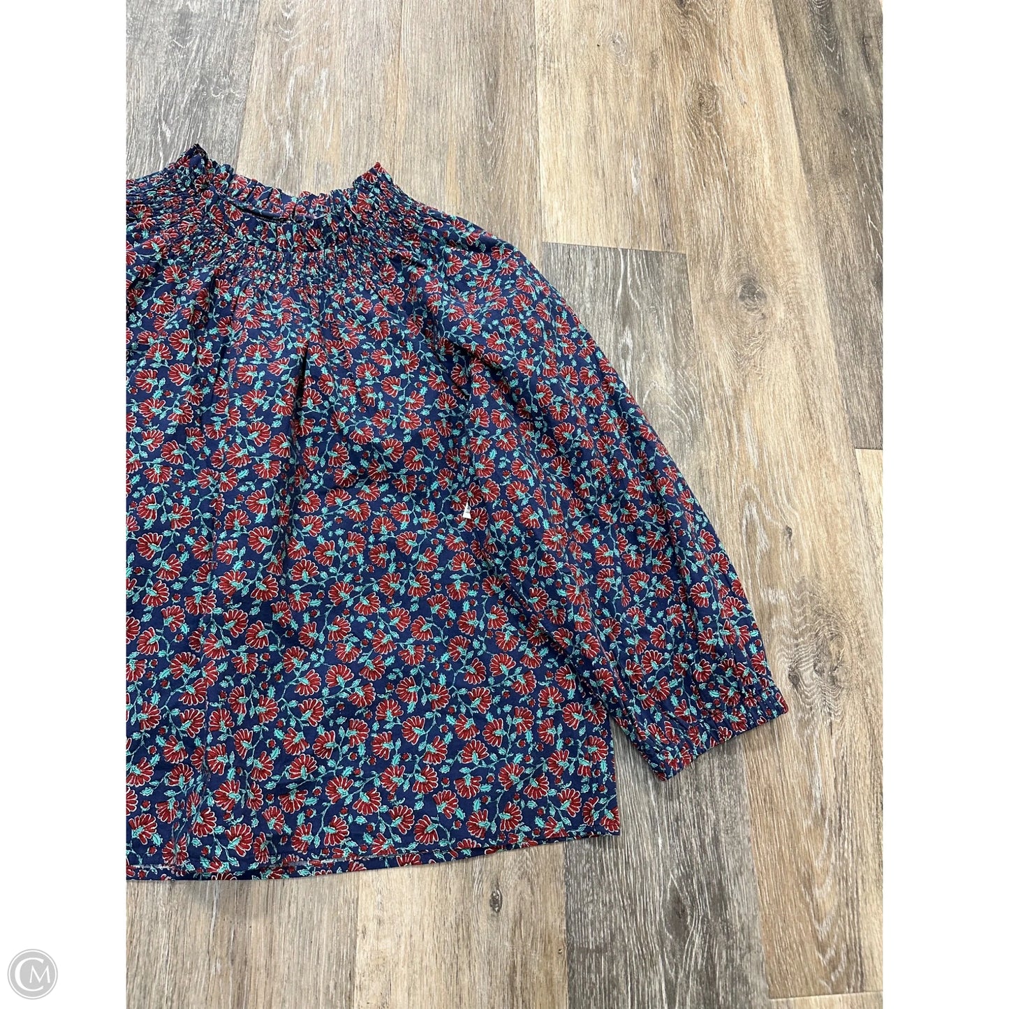 Blouse Long Sleeve By J. Crew In Multi-colored, Size: M