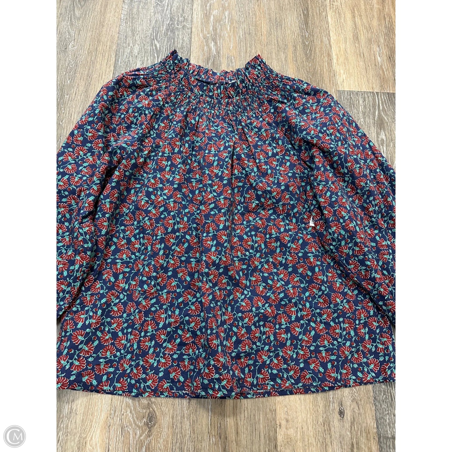 Blouse Long Sleeve By J. Crew In Multi-colored, Size: M
