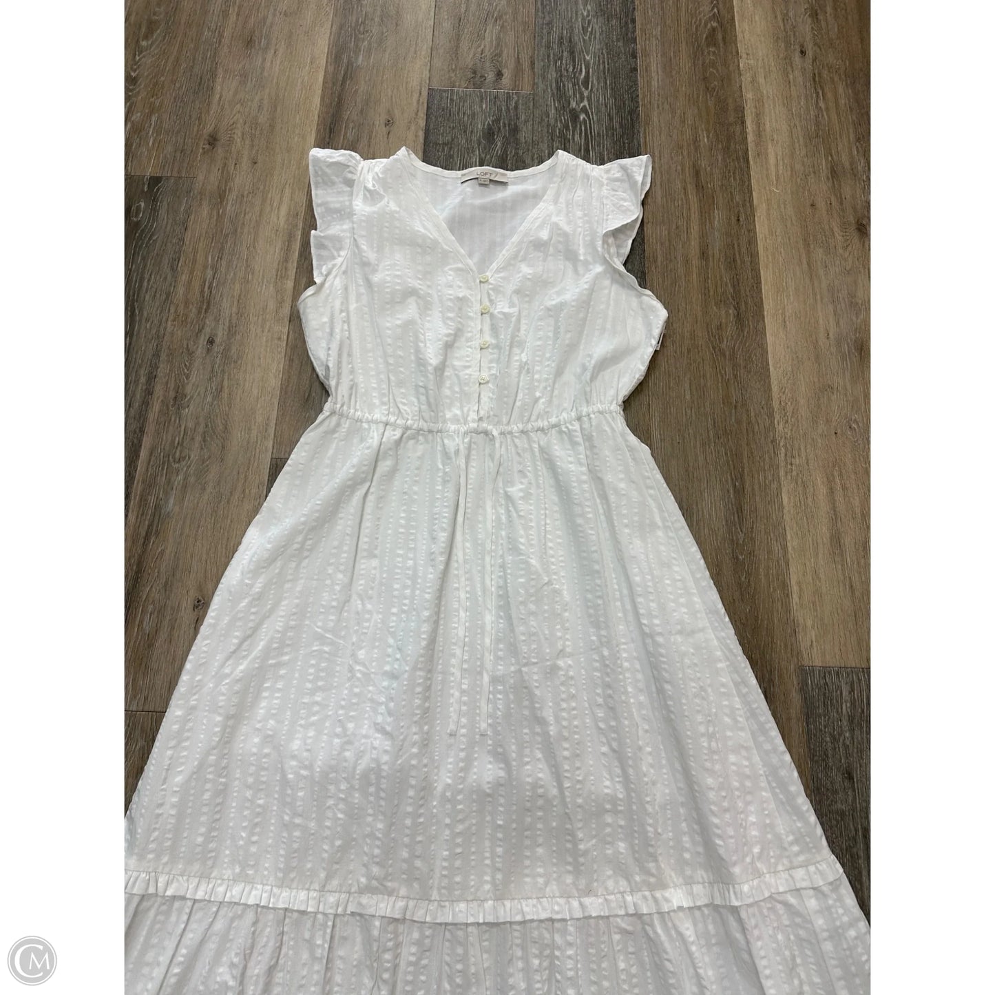Dress Casual Maxi By Loft In White, Size: M