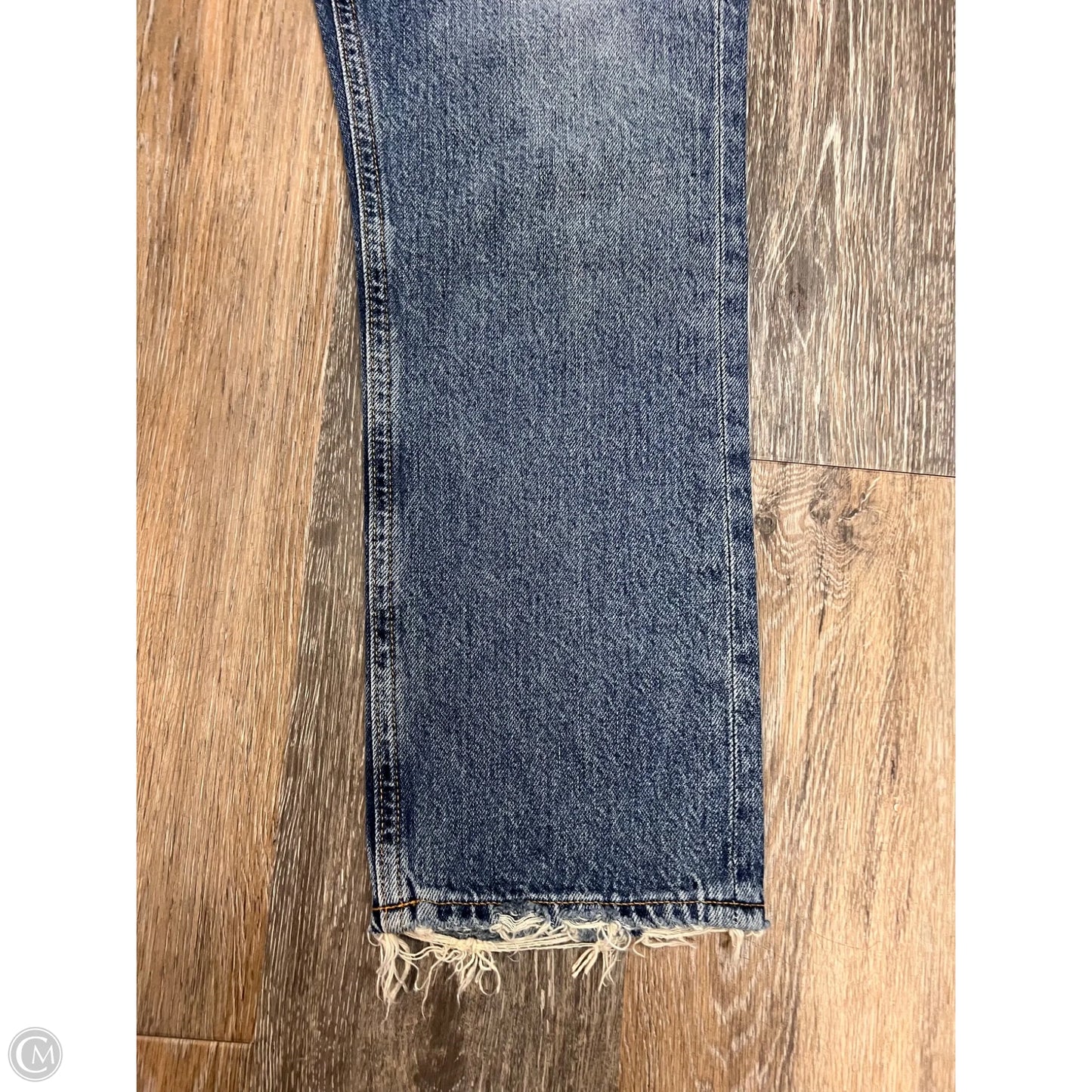 Jeans Straight By Agolde In Blue Denim, Size: 1/25
